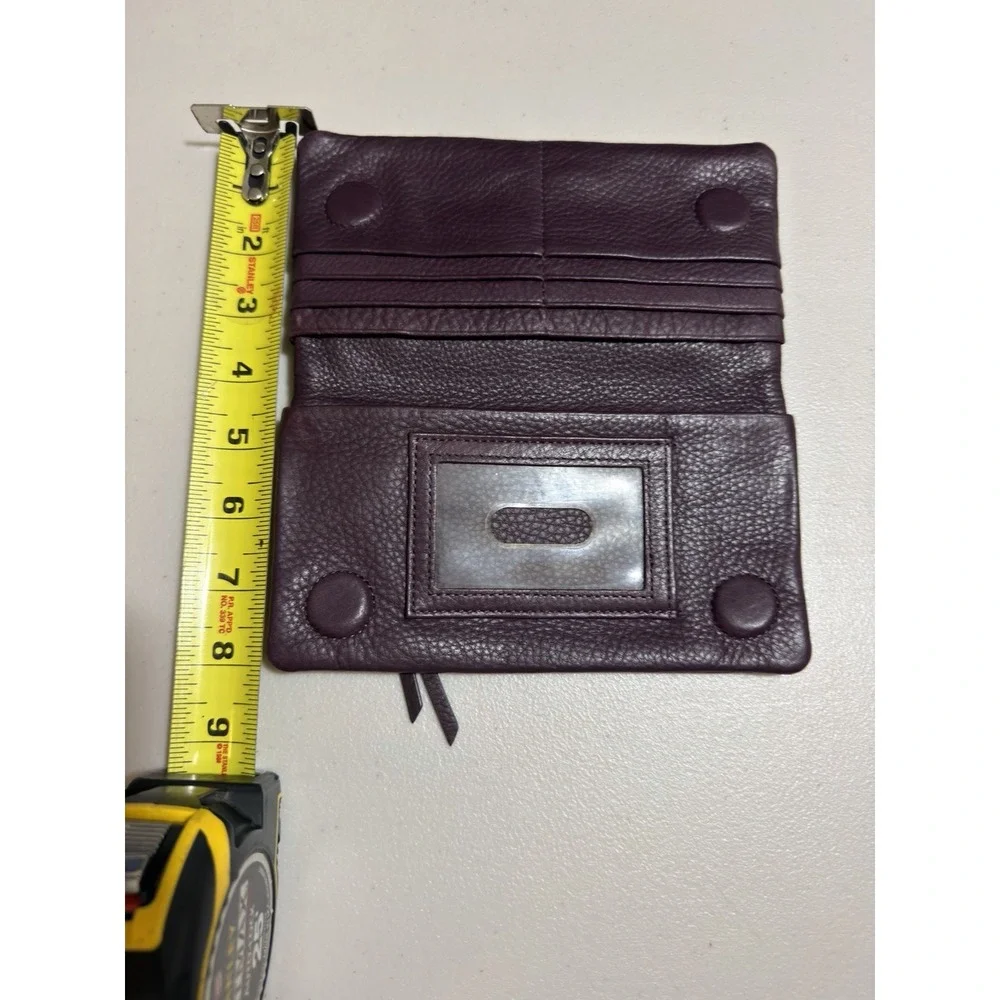 HOBO Lumen Continental Leather Wallet Clutch - Plum / Eggplant Purple